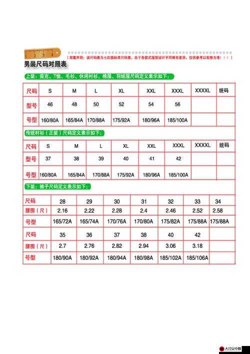 日本尺码与亚洲尺码区别：深入探究两者在设计与适用人群上的差异